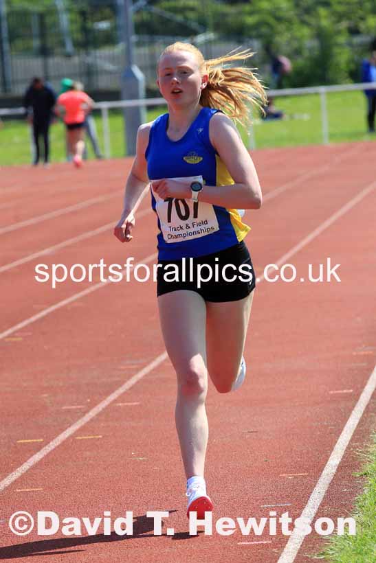 Womens Under-20s 5000 metres, 2023 North Eastern Track and Field Champs., Middlesbrough Sports Village, Middlesbrough. Photo: David T. Hewitson/Sports for All Pics